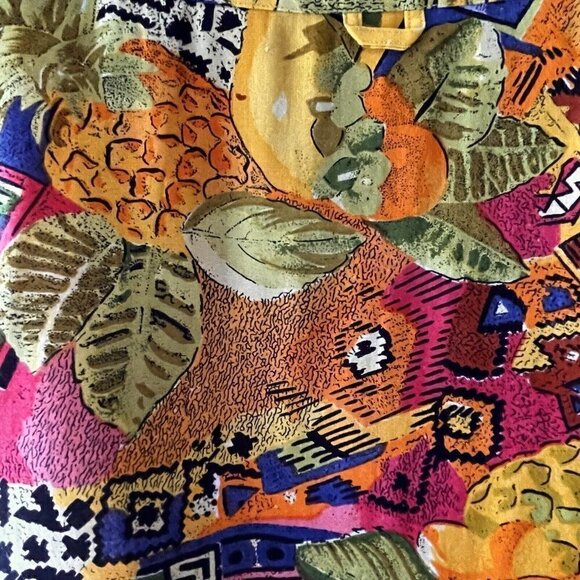 VTG 80s Cotton Castle Two Piece Gaucho Pants Short Sleeve Button Top Women’s L - Picture 13 of 16